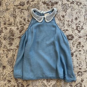 Urban Outfitters Halter Light Denim Top